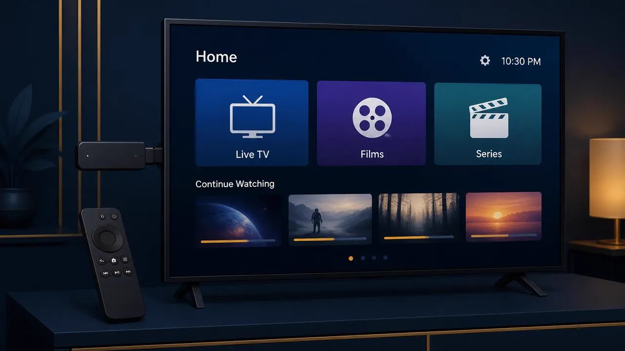 IPTV player on a Fire TV device
